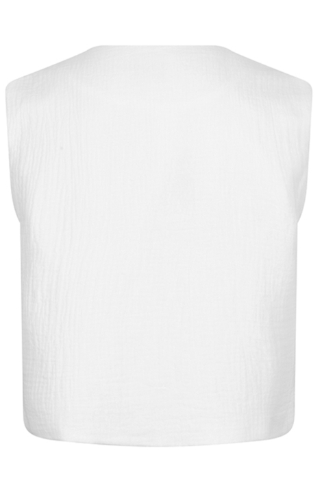 Lofty Manner witte dames gilet | Achteraanzicht