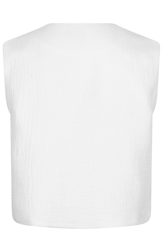 Lofty Manner witte dames gilet | Achteraanzicht