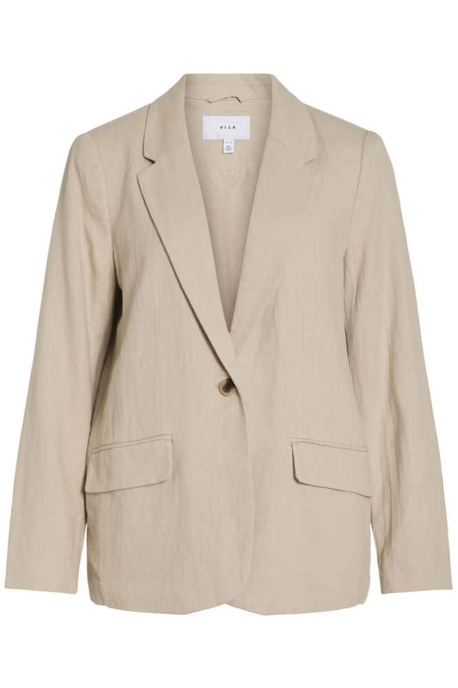 Vila beige dames blazer | Vooraanzicht