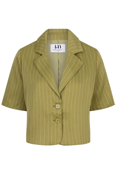 Lofty Manner groene dames blazer | Vooraanzicht