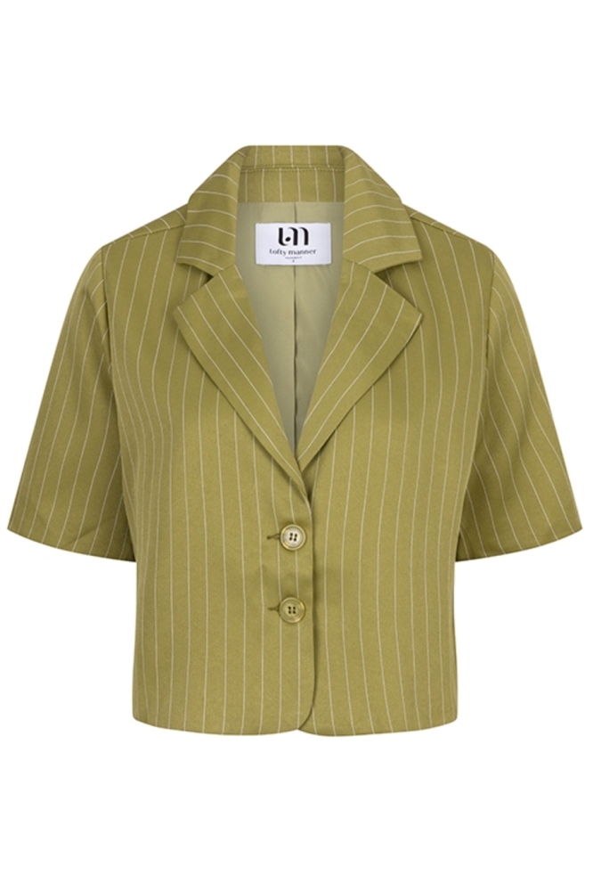 Lofty Manner groene dames blazer | Vooraanzicht