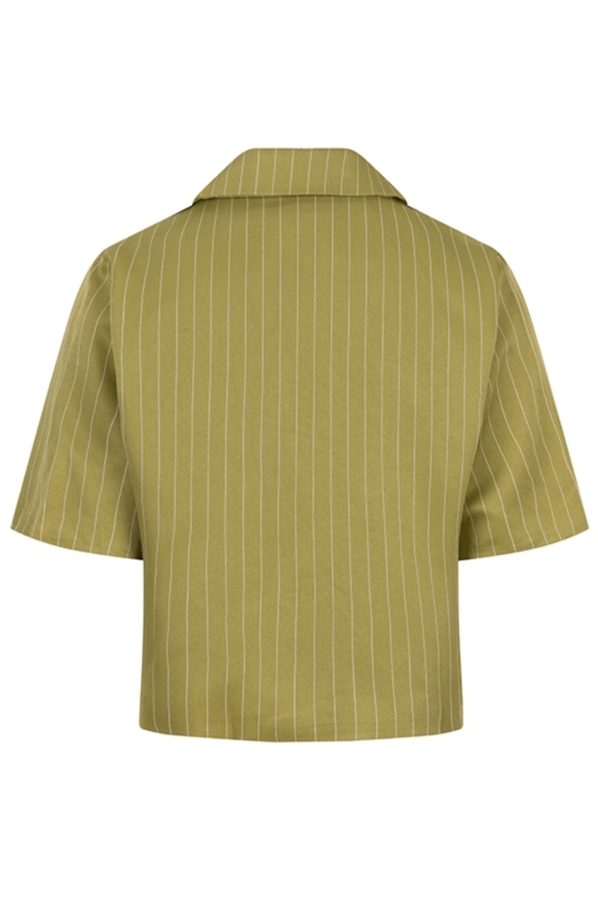 Lofty Manner groene dames blazer | Achteraanzicht