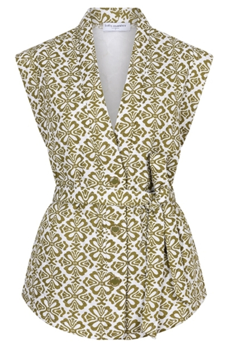 Lofty Manner groene dames gilet | Vooraanzicht