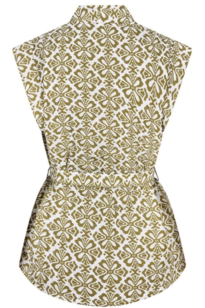 Lofty Manner groene dames gilet | Achteraanzicht