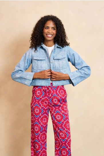 Lofty Manner Jas JACKET LIONA QC47 415 denim blue