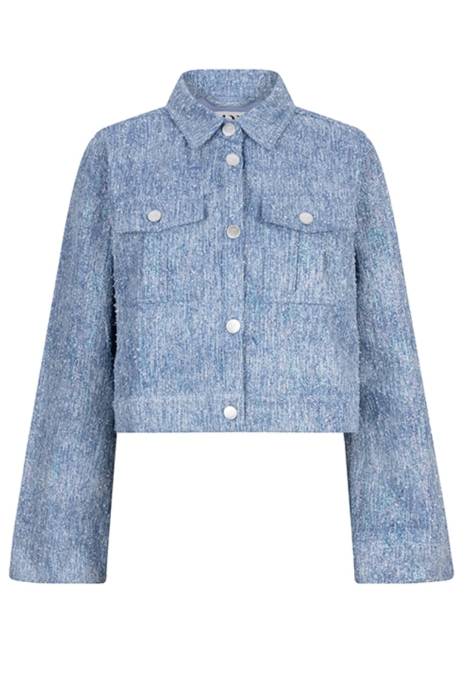 Lofty Manner blauwe dames jas | Vooraanzicht