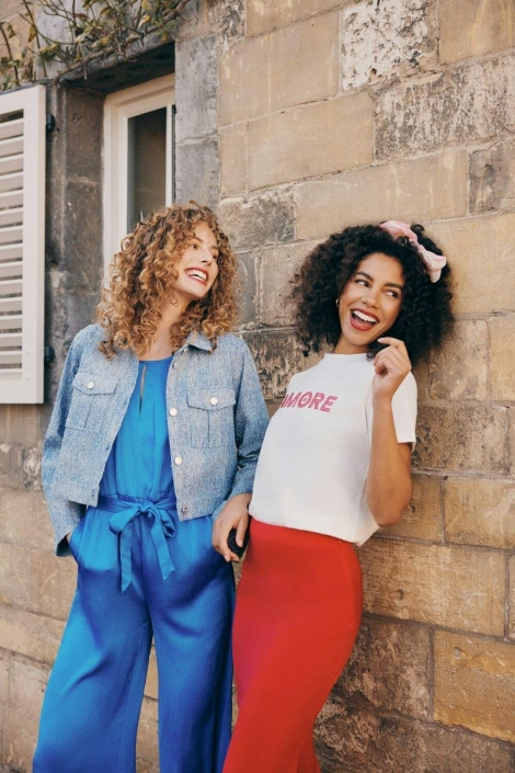 Lofty Manner blauwe dames jas | Sfeerbeeld, In situatie