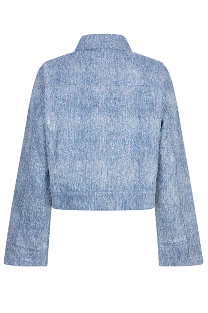 Lofty Manner blauwe dames jas | Achteraanzicht