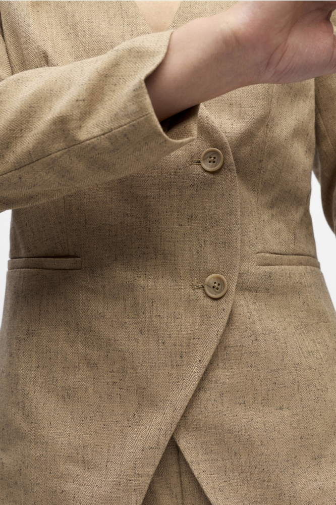Object camel dames blazer | Close up