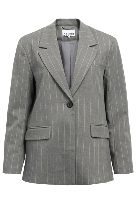 Object grijze dames blazer | Vooraanzicht