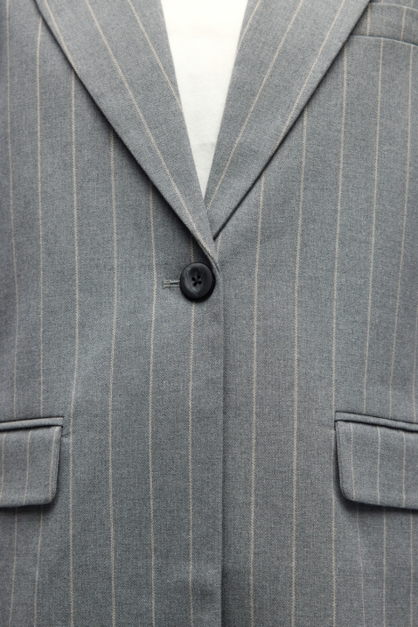 Object grijze dames blazer | Close up