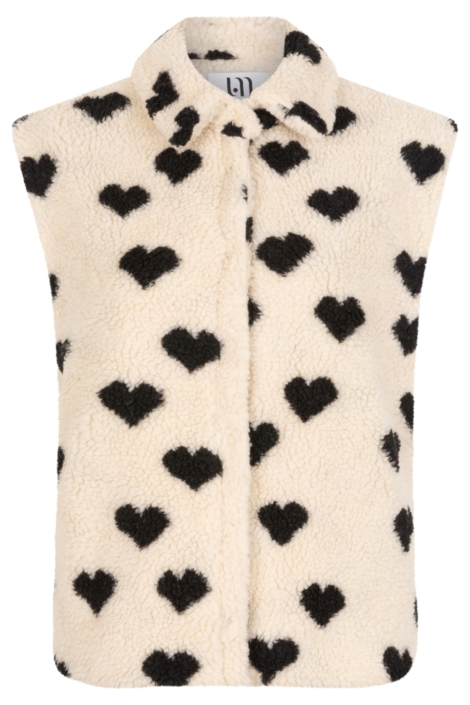 Lofty Manner beige dames gilet | Vooraanzicht