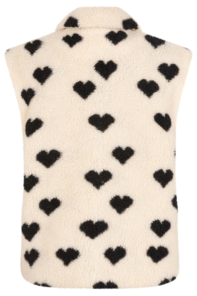 Lofty Manner beige dames gilet | Achteraanzicht