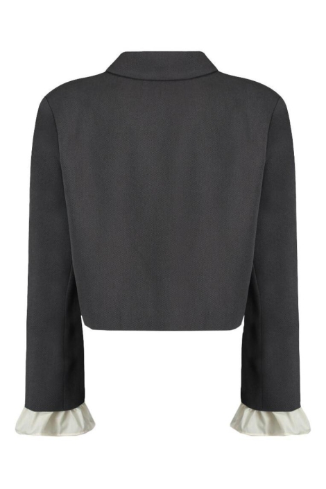 Harper & Yve grijze dames blazer | Achteraanzicht