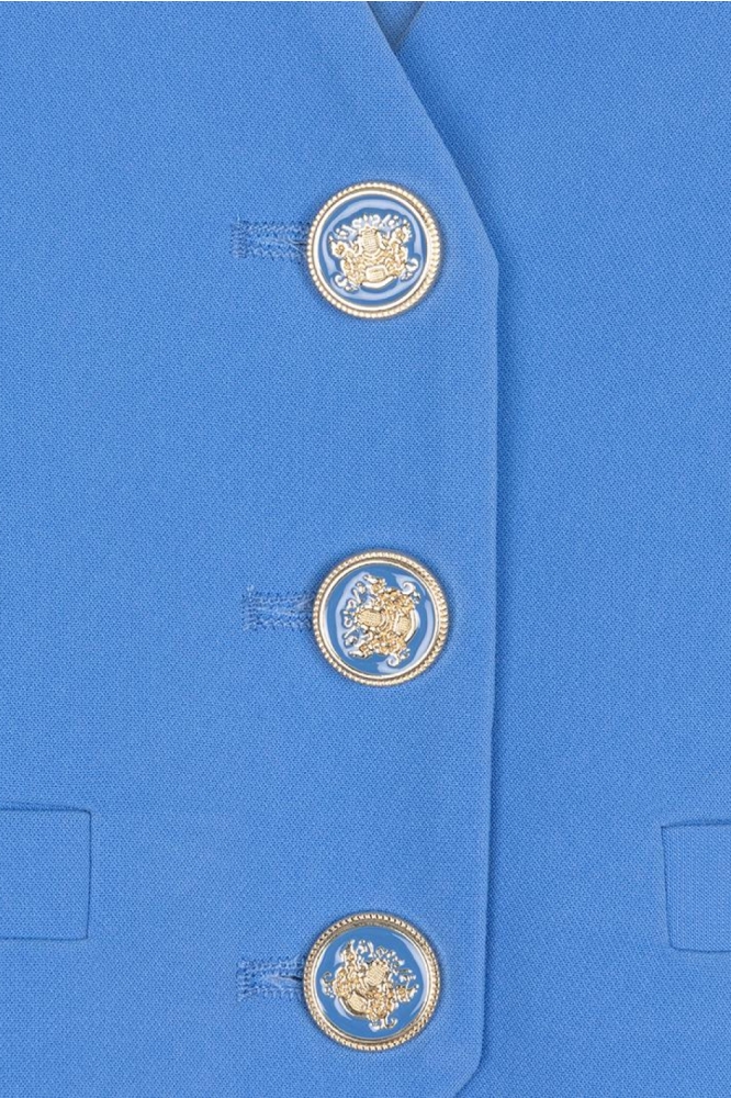 EsQualo blauwe dames gilet | Kleurstaal