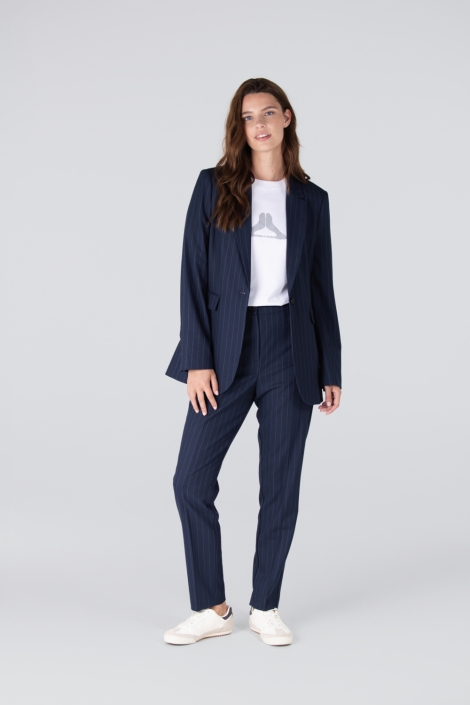 Juffrouw Jansen blauwe dames blazer | Model