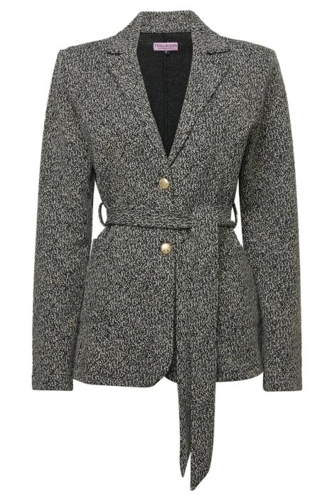 Tessa Koops zwarte dames blazer | Vooraanzicht