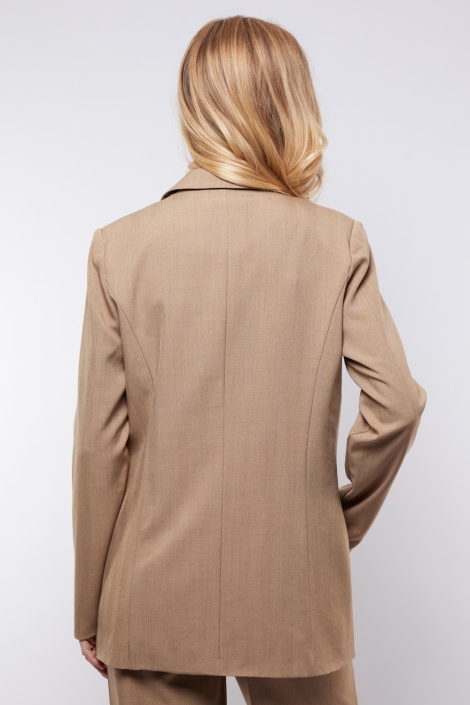 C&S The Label camel dames blazer | Model achteraanzicht