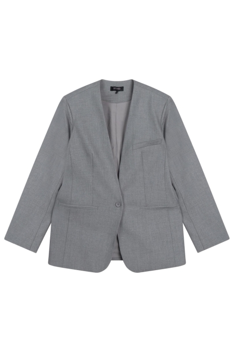 Refined Department grijze dames blazer | Vooraanzicht