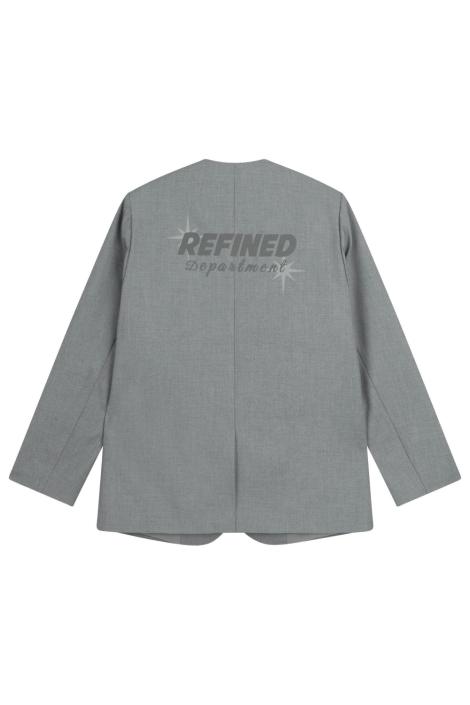 Refined Department grijze dames blazer | Achteraanzicht