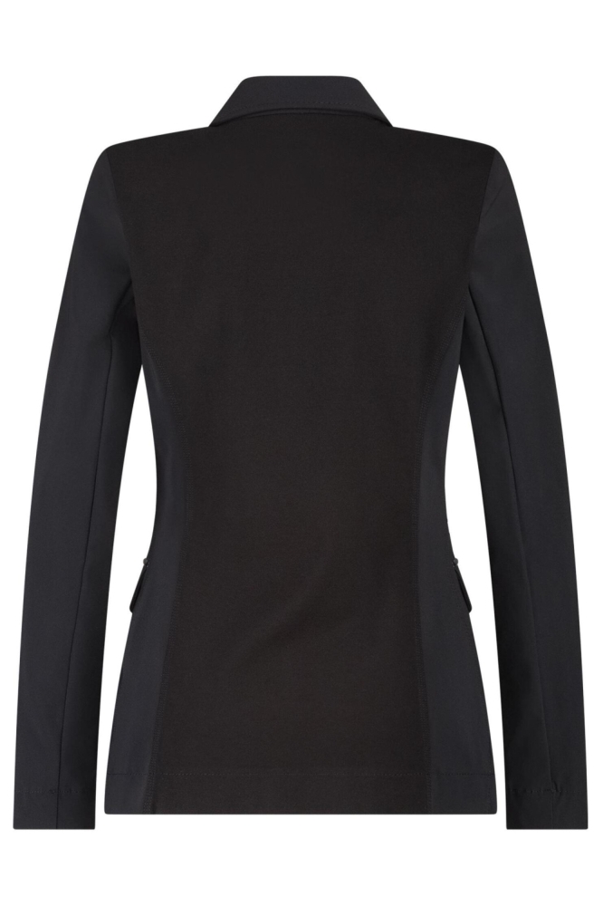 Zip73 zwarte dames blazer | Achteraanzicht