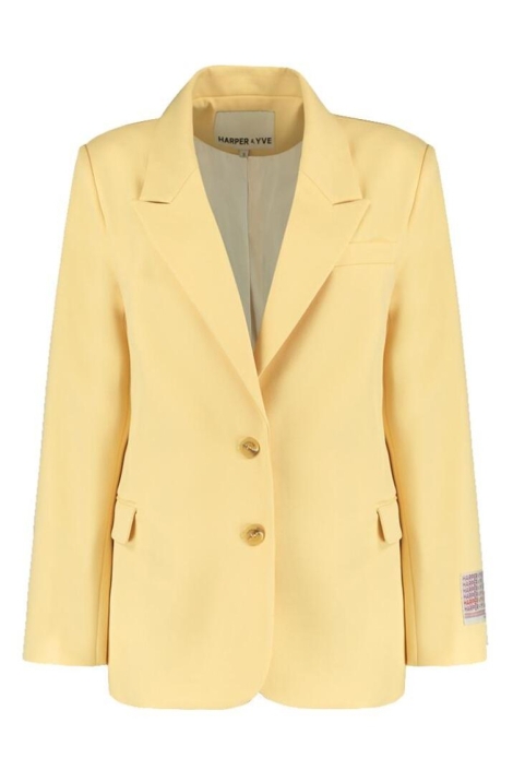 Harper & Yve gele dames blazer | Vooraanzicht