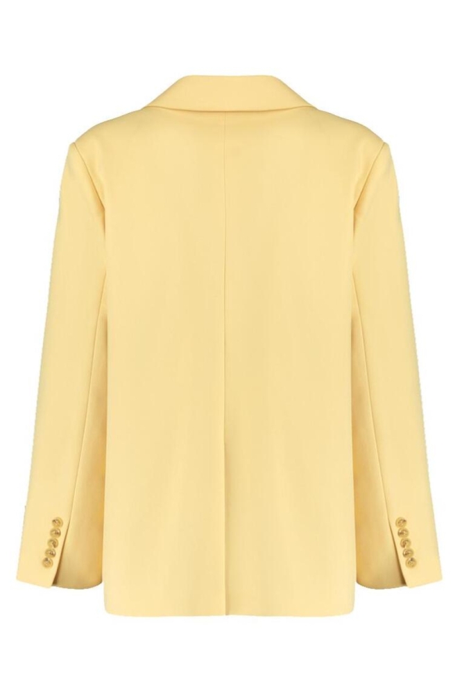 Harper & Yve gele dames blazer | Achteraanzicht