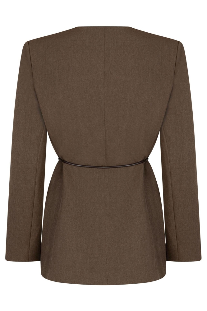 Ydence bruine dames blazer | Achteraanzicht