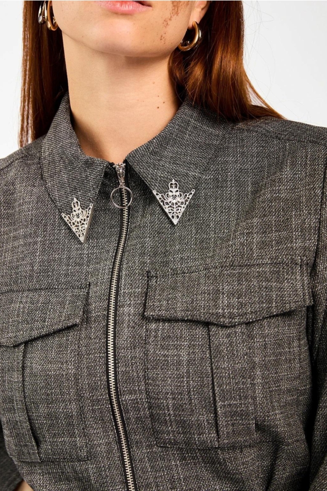 Aaiko zwarte dames blazer | Close up