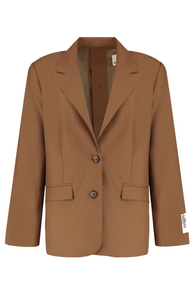 Harper & Yve camel dames blazer | Vooraanzicht