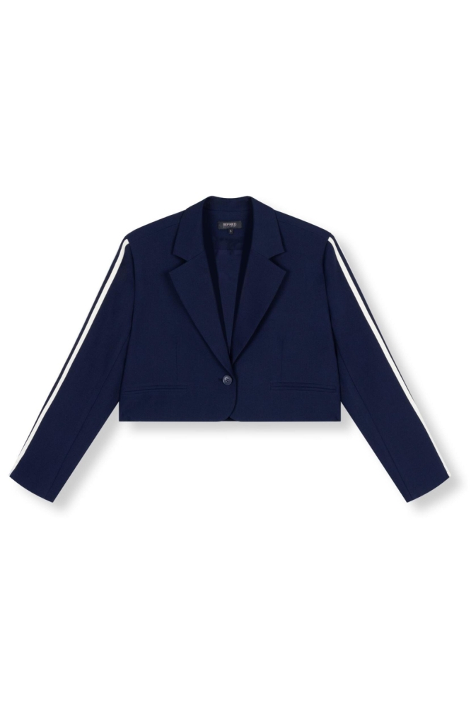 Refined Department blauwe dames blazer | Vooraanzicht