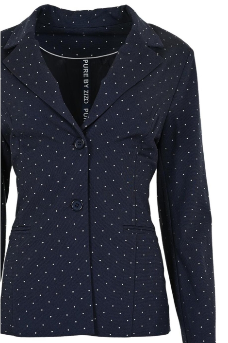 Zizo blauwe dames blazer | Close up