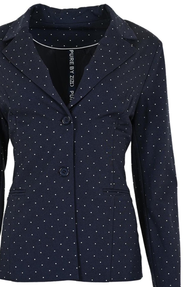 Zizo blauwe dames blazer | Close up