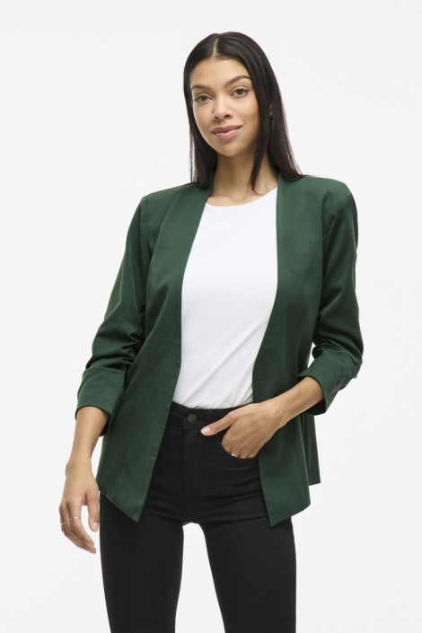 Vila groene dames blazer | Model vooraanzicht