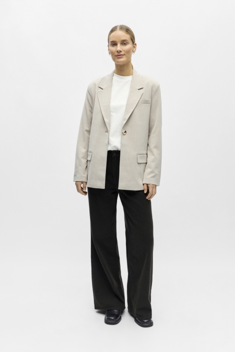 Object beige dames blazer | Model