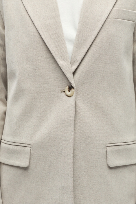 Object beige dames blazer | Close up