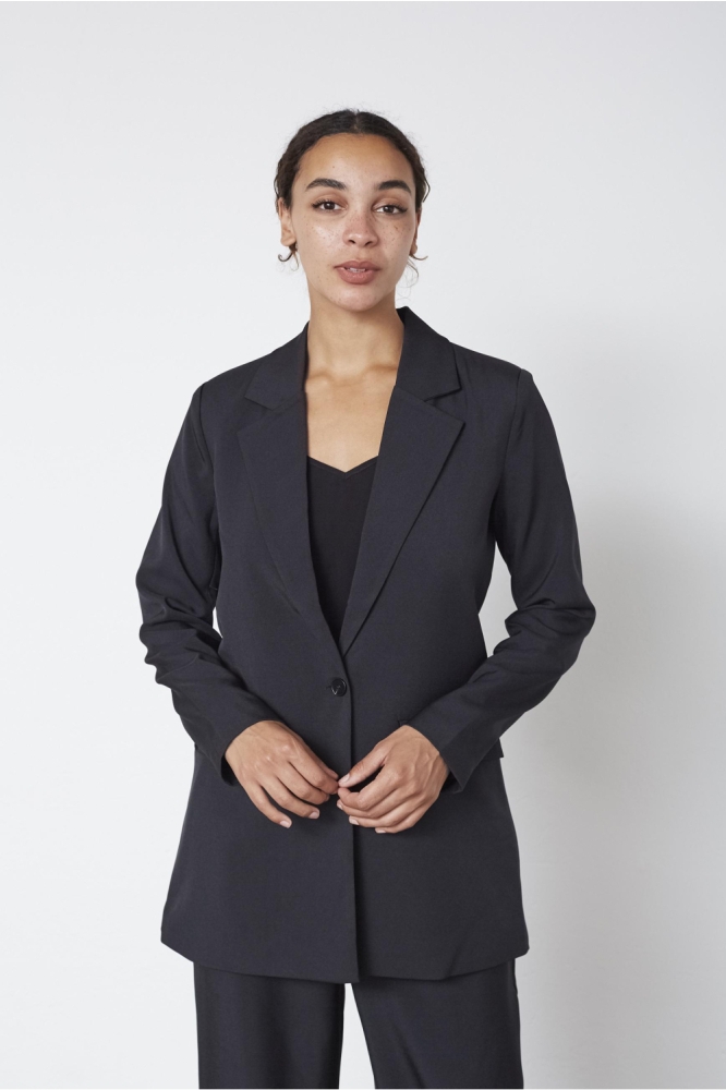 SisterS point zwarte dames blazer | Model vooraanzicht