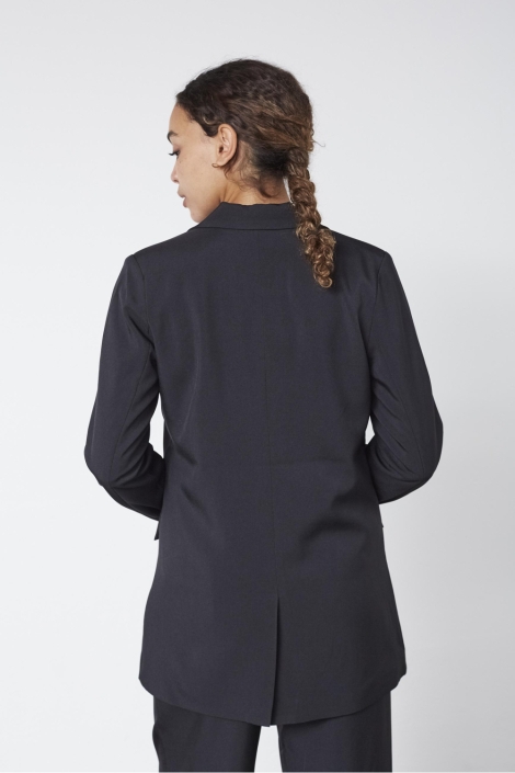 SisterS point zwarte dames blazer | Model achteraanzicht