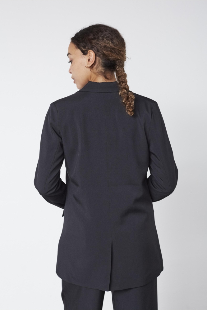 SisterS point zwarte dames blazer | Model achteraanzicht