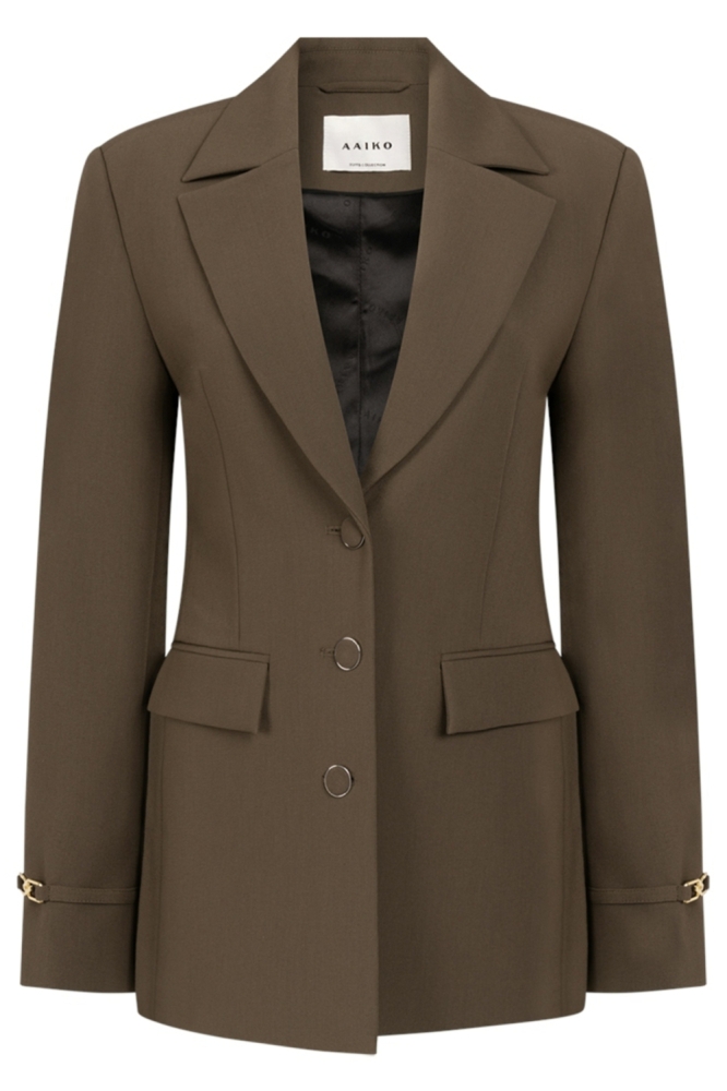 Aaiko groene dames blazer | Vooraanzicht