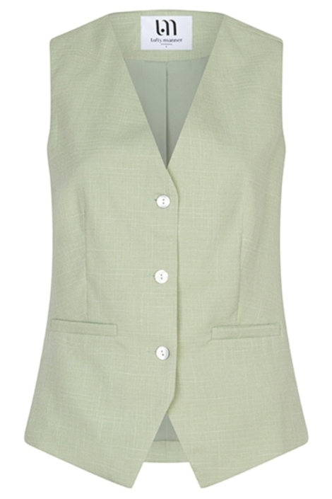 Lofty Manner groene dames gilet | Vooraanzicht