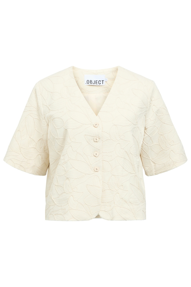 Object beige dames blazer | Vooraanzicht