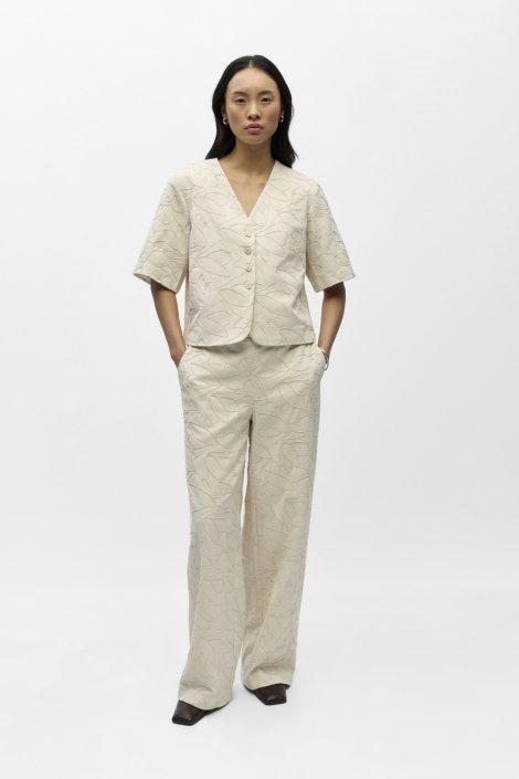 Object beige dames blazer | Model