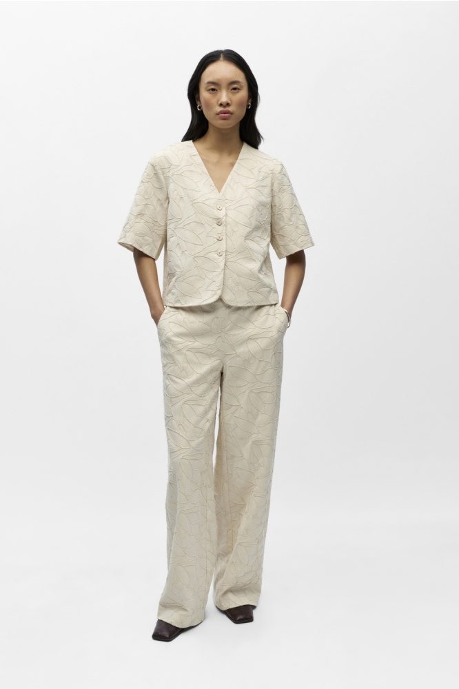 Object beige dames blazer | Model
