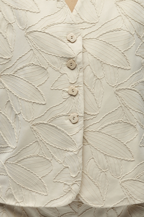 Object beige dames blazer | Close up