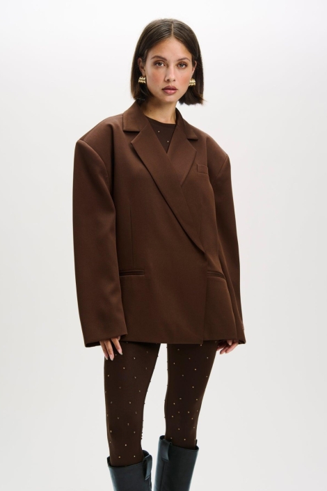 Refined Department bruine dames blazer | Model vooraanzicht