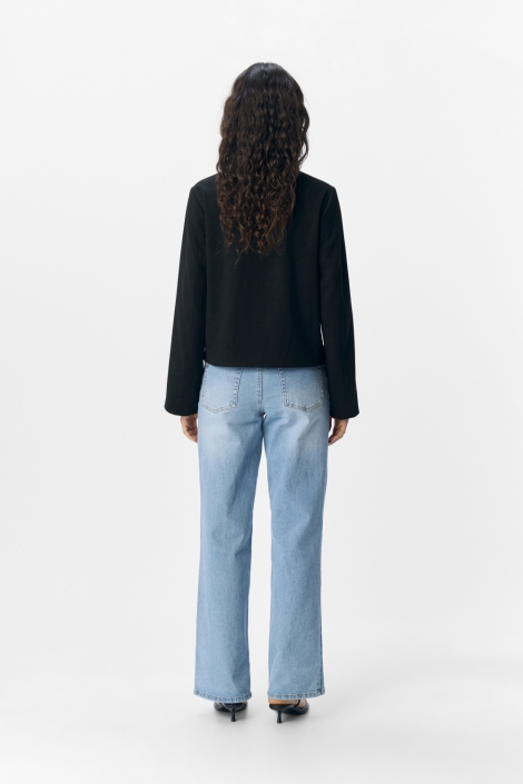 Object zwarte dames blazer | Model achteraanzicht