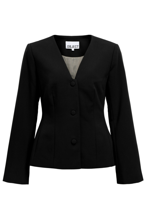 Object zwarte dames blazer | Vooraanzicht