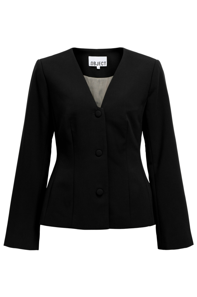 Object zwarte dames blazer | Vooraanzicht