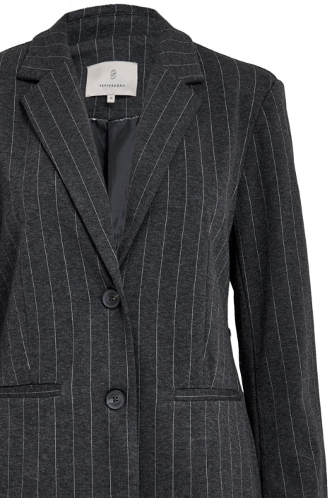 Peppercorn grijze dames blazer | Close up